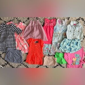 Girls Mixed Summer Clothing Lot 14 PCS - Bright Multicolor  Size 4T, 4, 4/5, 5T